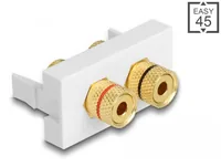 DeLOCK Easy 45 Module 2 x binding post, red / black ring 22.5 x 45 mm
