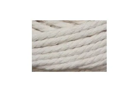 Glorex Wolle Makramee Rope gedreht 3 mm, 250 g, Weiss - Packungsgrösse: 1 Stück - Länge: 63 m - Material: Polyester - Baumwolle - Viskose - Detailfarbe: Weiss - Waschbar bei: 40 °C - Nadelstärke: 6 mm