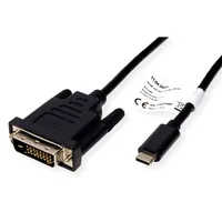 ROLINE 11045831 2 m DVI-D USB Type-C Black