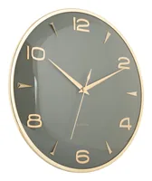 KARLSSON Wanduhr Sienna Glow Jungle green - Form: Rund & Dünn - Detailfarbe: Grün - Uhrtyp: Analog - Funksignal: Nein - Funktionen: Zeit - Detailmaterial: Eisen