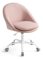 Songmics Bürostuhl mit Fusskreuz, Rosa - Produkttyp: Bürostuhl - Material Bezug: Textil - Armlehnen: Nein - Material Fuss: Metall - Kunststoff - Rückenart: Polsterrücken - Rollenart: Universalrollen