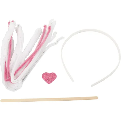 Creativ Company Bastelset Mini Haarreif 1 Stück - Verpackungseinheit: 1 Stück - Material: Wolle - Plastik - Holz - Detailfarbe: Mehrfarbig - Produkttyp: Bastelset