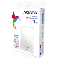 ADATA Externe Festplatte HV620S 1 TB, Weiss - Stromversorgung: Per Datenkabel - Speicherkapazität: 1 TB - Speicherverschlüsselung: Keine - Detailfarbe: Weiss - Dateisystem: NTFS (Windows) - Schnittstellen: USB 3.0