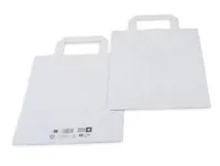 ELCO Geschenktüte mit Flachhenkel 22 x 10 x 29 cm 50 Stück, Weiss - Material: Papier - Verpackungseinheit: 50 Stück - Motiv: Ohne Motiv - Detailfarbe: Weiss - Verpackungsart: Geschenktüte