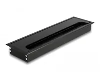 Delock Kabeldurchführung für Tischeinbau mit Bürste 280 x 80 x 28 mm schwarz