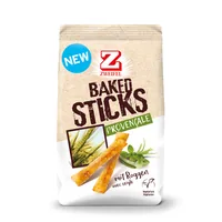 Zweifel Baked Sticks Provençale 95 g - Produkttyp: Flûtes & Blätterteiggebäck - Nährwertangabe pro: 100 g - Energiegehalt (in kj): 1895 KJ - Energiegehalt (in kcal): 451 Kcal - Fett: 15 g - Davon gesättigte Fettsäuren: 1.4 g