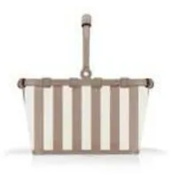 Reisenthel Einkaufskorb Carrybag XS Summerstripes Coffee - Breite: 33.5 cm - Detailfarbe: Beige - Weiss - Material: Aluminium - Polyester - Höhe: 21 cm - Länge: 19.5 cm