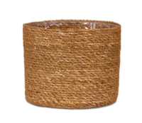 scheurich Pflanzengefäss mit Folie 13 x 12 cm,  Nature - Detailfarbe: Nature - Detailmaterial: Seegras - Grundmaterial: Pflanzenfaser - Aufhängevorrichtung: Nein