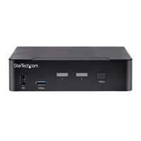 StarTech.com 2-Port USB-C KVM Switch, Single 4K 60Hz DisplayPort Monitor, 3.5mm Audio, 6x USB Hub Ports, Hot Key Switching, Thunderbolt 3/4 Compatible - TAA