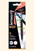 BIC Intensity Dual Tip marker 6 pc(s) Chisel/Fine tip Blue, Green, Peach, Pink, Violet, Yellow