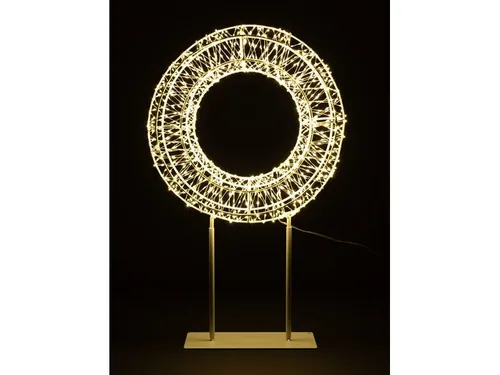 COCON LED-Ring 3D, Metall - Betriebsart: Netzbetrieb - Fernbedienung: Nein - Aussenanwendung: Ja - Anwendungszweck: Stehend - Timerfunktion: Nein - Set: Nein