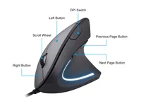 Equip Ergonomische Maus USB-A Stecker 1.80m Rechts schwarz