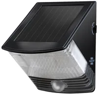 Brennenstuhl Wandleuchte LED SOL 04 Plus B Solar - Dimmbar: nicht dimmbar - Lichtfarbe: Kaltweiss/Tageslichtweiss (KW) - Zusätzliche Ausstattung: Dämmerungssensor - Bewegungssensor - Farbtemperatur Kelvin: 6500 K - Leuchtenfarbe: Schwarz - Lichtausbeute: 