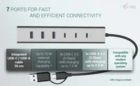 I-TEC USB-C/USB-A Charging Metal HUB - 7 Port - 3x USB-C 3.2 Gen. 1 - 4x USB-A 3.2 Gen. 1