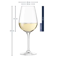 Leonardo Weissweinglas Tivoli 450 ml, 6 Stück, Transparent - Material: Teqton Glas - Kristallglas - Höhe: 22 cm - Volumen: 450 ml - Glas Typ: Weissweinglas - Verpackungseinheit: 6 Stück - Detailfarbe: Transparent