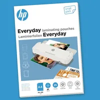 HP Laminierfolie Everyday A4, 80 µm, 25 Stück, Glänzend - Mediengewicht: 80 µm - Folien Anwendungsbereich: Kaltlamination - Heisslamination - Folien Effekt: Glänzend - Verpackungseinheit: 25 Stück - Papierformat: A4 - Zubehörtyp: Laminierfolie