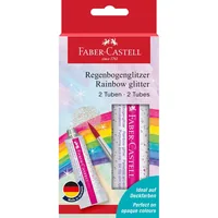 FABER-CASTELL Regenbogenglitzer 125089 Glitzergel 2 Tuben