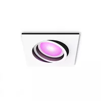 Philips Hue White & Color Ambiance Centura Einbauspot Eckig Weiss - Lampensockel: GU10 - Farbtemperatur Kelvin: 2000 bis 6500 K - Aussenanwendung: Nein - Gesamtleistung: 4.2 W - Leuchten Kategorie: Spot - Lichtfarbe: Mehrfarbig