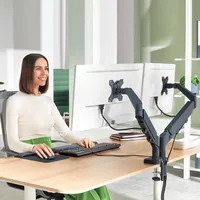 LEITZ Monitor-Halterung Dual dunkelgrau