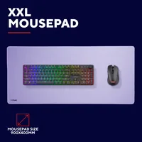 Trust Gaming-Mausmatte GXT 759P XXL Lila - Tiefe: 400 mm - Breite: 900 mm - Detailfarbe: Lila - Form: Eckig - Höhe: 3 mm - Handgelenkauflage: Nein