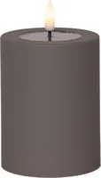Star Trading LED Pillar Kerze Flamme Soft Indoor, 12.50 cm, Braun - Betriebsart: Batteriebetrieb - Fernbedienung: Nein - Aussenanwendung: Nein - Höhe: 12.5 cm - Timerfunktion: Ja - Set: Nein