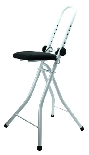 MSV Bügelstuhl Weiss - Breite: 43 cm - Höhe: 97 cm - Tiefe: 620 mm - Material: Stahl