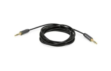 Equip Audiokabel 3.5mm StSt Metallst. 2.50m schwarz Polybeutel