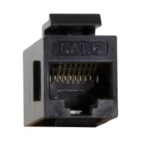 Logilink Keystone Kupplung 2X RJ45 UTP 14.5mm, Cat.6, schw.