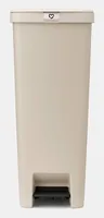 Brabantia Abfalleimer StepUp 40 l, Beige - Anzahl Behälter: 1 - Detailfarbe: Beige - Fassungsvermögen: 40 l - Form: Eckig - Material: Kunststoff