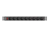 LANBERG POWER STRIP RACK 19"" (1U, 16A, 9X 230V PL)