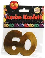 Trendcompany Konfetti 60. Geburtstag 7.5 x 10 cm, Mehrfarbig, 20 Stück - Motiv: Geburtstag - Detailfarbe: Mehrfarbig - Material: Pappe