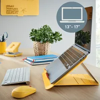 Leitz Workplace Ergo Cosy Höhenverstellbarer Laptopständer - Detailfarbe: Gelb - Bildschirmdiagonale in Zoll: 13