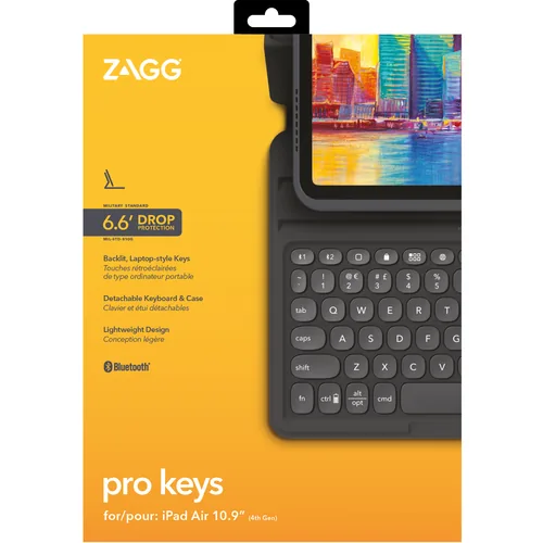 ZAGG KEYBOARD PRO KEYS F/ IPAD 10.9 BLACK/GRAY GERMAN