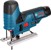 Bosch Professional Akku-Stichsäge GST 12 V-70 Kit, L-Boxx - Ausstattung: Mit 2 Akkus - 1 Ladegerät & Koffer - Produktkategorie: Stichsäge - Werkzeugaufnahme: SDS-Aufnahme - Akkusystem: Bosch 12 V POWER FOR ALL - Für Material: Metall - Holz - Kunststoff - 
