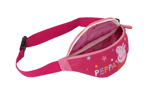 Arditex Bauchtasche Peppa Pig 27 x 11 x 6.5 cm - Zielgruppe: Kinder - Nachhaltigkeit: Nicht angegeben - Volumen: 1.1 l - Trinkflaschenhalter: Nein - Sportart: Lifestyle - Farbe: Hellrosa - Rosa