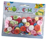 Folia Knöpfe-Mix Ton in Ton, Mehrfarbig - Detailfarbe: Mehrfarbig