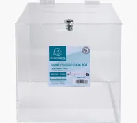 Exacompta Einwurf-Box transparent - Papierformat: Kein - Aussenanwendung: Keine Angaben - Detailfarbe: Transparent