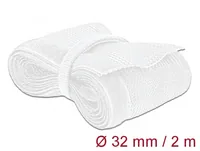 Delock Kabelschlauch Klettverschluss, 2m x 32 mm Weiss - Detailfarbe: Weiss - Breite: 32 mm - Länge: 2 m - Produkttyp: Kabelschlauch - Ausstattung Kabelmanagement: Zuschneidbar - Lösbar - Wiederverwendbar - Verpackungseinheit: 1 Stück