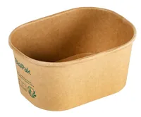 BioPak Salat-Schale Brick Box Mini 250 ml, Braun, 60 Stück - Detailfarbe: Braun - Materialtyp: Papier - Material: Pappe - Verpackungseinheit: 60 Stück