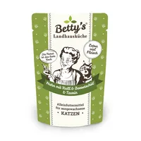 Betty's Landhausküche Nassfutter Huhn & Kalb mit Borretschöl, 100 g - Tierbedürfnis: Stoffwechsel - Haut & Fell - Verdauung - Magen & Darm - Geschmacksrichtung: Kalb - Geflügel - Zertifikate: Keine Zertifizierung - Fleischsorte: Kalb - Huhn - Futtereigens