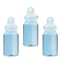 HobbyFun Mini-Utensilien Mini Glas mit Verschluss - Detailfarbe: Transparent - Material: Glas - Verpackungseinheit: 6 Stück - Motiv: Glas - Anlass: Basteln