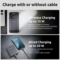 INTENSO Powerbank MW10000 10000 mAh 7344034 Magnetic Wireless grey