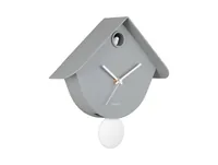 KARLSSON Wanduhr Retro Cuckoo 25.5 x 25.8 cm, Mausgrau - Uhrtyp: Analog - Betriebsart: Batteriebetrieb - Funksignal: Nein - Funktionen: Zeit - Form: Diverse - Detailfarbe: Grau