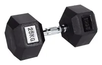 Fitcom Hex Dumbbell 25 kg - Hantelart: Kurzhantel - Gewicht Total: 25 kg - Material: Gummi - Sportart: Fitness