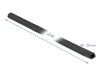 Delock Gewebeschrumpfschlauch 2 m x 20 mm Schwarz - Detailfarbe: Schwarz - Durchmesser: 20 mm - Länge: 2 m - Material: Polyester - Polyolefin