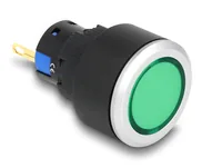DELOCK 16mm Kunststoff Signallampe grün Lötversion