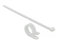 Delock Befestigungsschelle 25,4 mm mit Kabelbinder L 300 x B 7,2 mm weiß