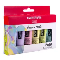 AMSTERDAM Standard Series Acryl Set 17820503 pastell 6x20ml