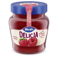 Hero Brotaufstrich Himbeerkonfitüre 290 g - Produkttyp: Konfitüre - Nährwertangabe pro: 100 g - Energiegehalt (in kj): 882 KJ - Energiegehalt (in kcal): 208 Kcal - Fett: 0.3 g - Gesättigte Fettsäuren: 0 g