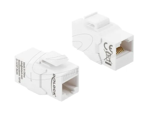 Delock Keystone-Modul Kupplung RJ45 Buchse zu RJ45 Buchse Cat.6A - Modultyp: Keystone - Anschluss Front: Buchse RJ-45 - Anschluss Rück: Buchse RJ-45 - Medientyp: Netzwerk - Schirmung: Nein - Detailfarbe: Weiss